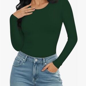 Women's Long Sleeve Green Top